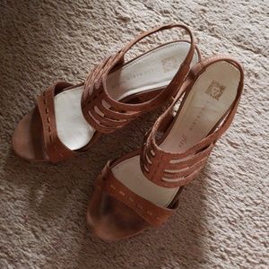 Anne Klein Sandals Brown heel 8 1/2